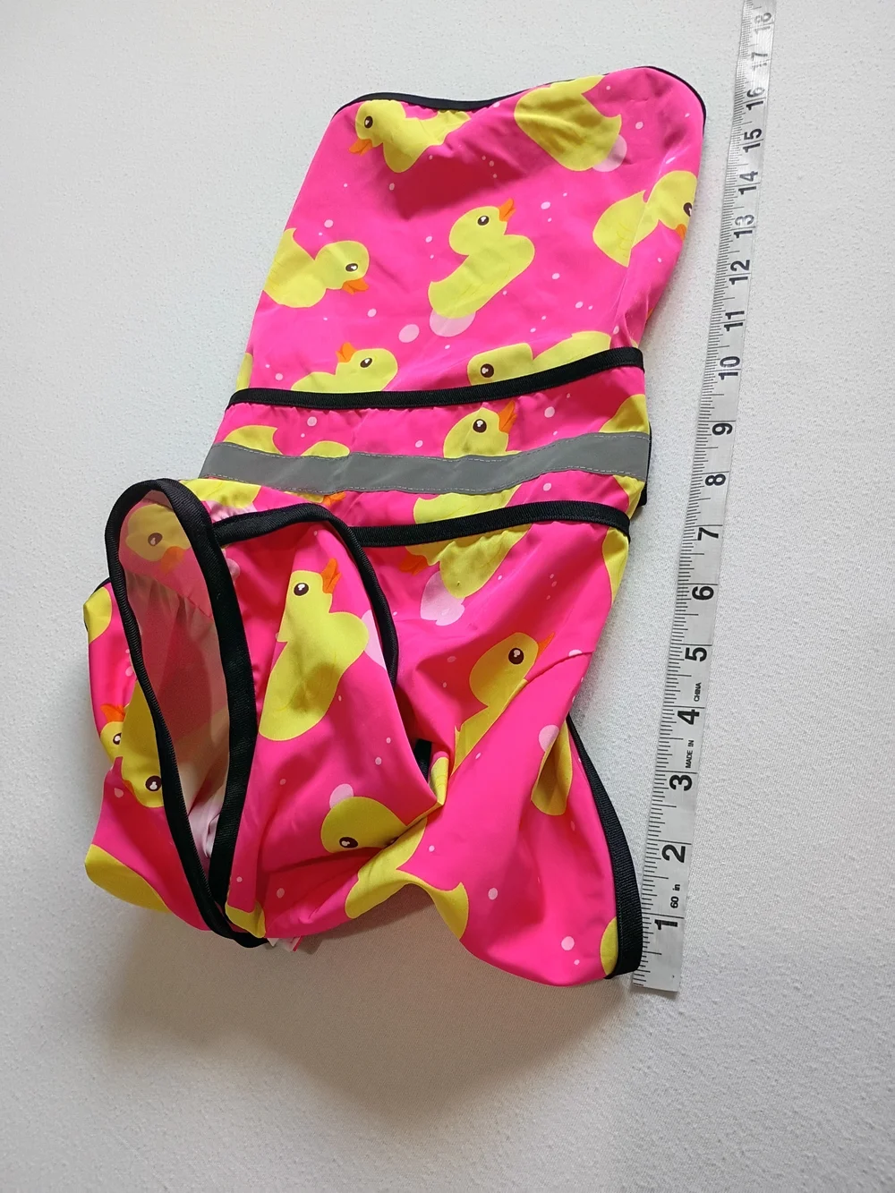 HDE Pink Rubber Duck Dog Raincoat Pet Jacket Size Medium